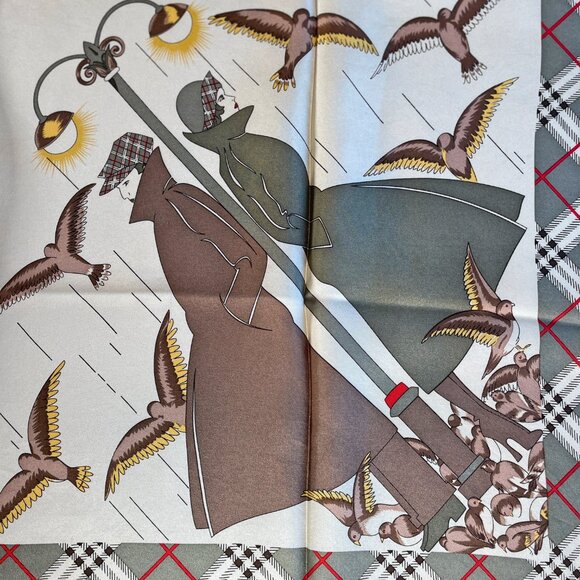 Burberrys “It’s Always Burberry Weather” Vintage Silk Scarf - Picture 6 of 15